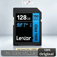 Lexar High Speed UHS-I 150MB/s Video V30 4K 3D Classe 10 256GB 32GB 64GB 128GB Pro 800X SD Card Camera for Card Memory Lexar