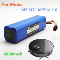 New 6800mAh 14.4V Li-ion Battery Suitable for Midea Sweeper M7. M71. M7Pro. Vacuum Cleaner. I10.