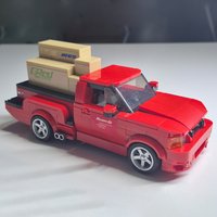 Speed Racing Car Model MOC Building Bricks F-150 Pickup Truck Modular Technology Children Holiday Gifts Assemble Toys Suit