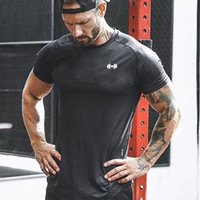 Mens Casual Hip Hop Short Sleeve Slim Fit Shirts Gym Bodybuilding Fitness Sport Tops Summer Mesh Breathable Quick Dry T-Shirts