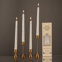 2/4pcs 25cm Long-Stem Pearl Candle — Hotel-Style Tabletop Accent | European-Inspired Romantic, Smokeless Candlelight Dinner