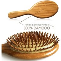 Eco Bamboo Hair Brush Nature Wooden Anti-Static Detangle Brush Hair Scalp Massage Comb Air Cushion Styling Tools for Women Men