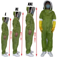Beekeeper 3D Breathable Cloth Protection Long Sleeve Coverall Gloves Suit Extra Beekeeping Bee Farm Tools Supplies
