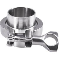 0.5" 1.5" 2" 3" 4" 5" 6" 8" 10" Tri Clamp Set SUS 304 316L Stainless Sanitary Assembly Weld Ferrule Pipe Fitting Homebrew