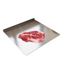 Stainless Steel Cutting Board With Edge Non-Slip Chopping Kitchen Cutting Board Countertop Cutting Boar For Meat Fruits Sushi