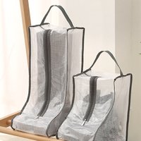 Shoes Dust Cover Mesh Transparent Shoe and Boot Storage Bag with Zipper Portable Travel Dust Organizer Protector Bag image 4