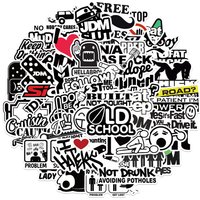 50pcs Funny Car Styling JDM Stickers for Skateboard Luggage Bumper Bike Motorcycle Cool Vinyl Decals Sticker Bomb Gift