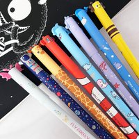 Cute Pen Gift 3D Ocean Animal Erasable Pens with 8 Colors Ink Kawaii Fish Ballpoint Pen Writing Error Erasable for School Class