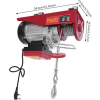 Electric Hoist, Electric Winch (400kg/882 Lbs), Electric Hoist Lift W/Wireless Remote Control (220V 850W), 10m/min Lifting Speed, 12M/40ft Lifting Height, Suiatble for Garage, Warehouses and Factories image 3