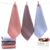 4pcs Thickened Plain Cotton Square Towels Washcloths Solid Color Hand Wipe Towels Bathroom Accessory
