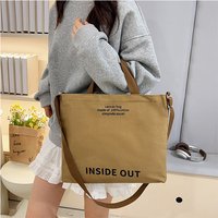 High Quality Canvas Men and Women Simple Cross-body Bag Wash Canvas Thick Handbag Large Capacity Arts Students Package Satchel