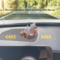One Piece anime pirate ship ornaments car central control screen dashboard creative sliding sliding ornaments decoration gifts