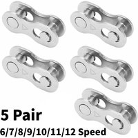 5 Pairs Bicycle Chain Link 1/6/7/8/9/10/11/12 Speed Bicycle Chain Connector Quick Coupling Steel
