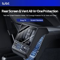 BJBT 2 in 1 Air Outlet Cover For Tesla Model 3 Y Highland Juniper Accessories Rear Screen Tempered Glass Protector Dust Cover