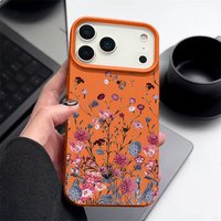 Little Flowers Printed Leather Texture TPU Case For iPhone 17 16e 16 15 Pro Max 14 13 12 Pro Max 11 Air Silicone Phone Cover