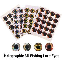 50PCS 12mm 15mm Big Size 3D Holographic Epoxy Fish Eyes DIY Fishing Lure Accessories for Fly Fishing Lure Soft Hard Bait Making