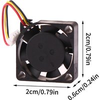 20x20x6mm DC Cooling Fan 5V 3Pin Ultra Thin for Mini PC, Laptop, Electronics Cooling Micro Fan