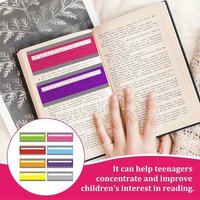 For Dyslexics Bookmarks 8Pcs Large Size Guided Reading Strips Highlight Overlays Multicolor Reading Tracking Rulers