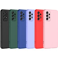 Solid Silicone Case For Samsung Galaxy A13 A23 A33 A53 A73 A12 A22 A32 A52 A52S A72 A04 A04S A14 A24 4G A34 A54 5G Cover Cases
