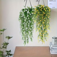 1/5Pcs Artificial Hanging Plants Faux Eucalyptus Leaves Green Vine UV-Resistant Plastic Plants for Home Gardens Wedding Decor