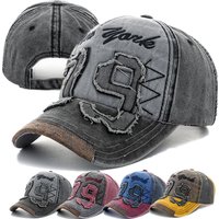 New Unisex Washed Cotton Cap Letter Embroidery Vintage Baseball Cap Men Women Adjustable Casual Outdoor Streetwear Sports Hat