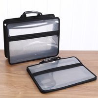 A4 Transparent Thickened Large Capacity Handheld File Bag Student Storage Bag for Test Papers Organizer Tool for Elementary Scho