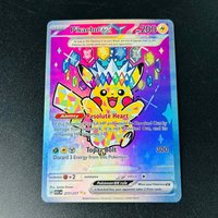 2026 English Tera Pikachu ex Full Art Holo DIY Textured Card - Mint Rare Pokemon Collectible Card