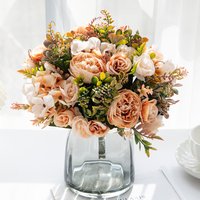 Künstliche Pfingstrosen-Blumen, Hochzeit, dekorative Floristik, Weihnachtskränze, Heimdekoration, Zubehör, Seidenhortensien, gefälschte Pflanzen