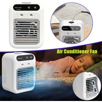 Portable USB Small Air Conditioner Fan Personal Evaporative Air Cooler with Mist Spray Quiet Desktop Cooling Fan for Home Office