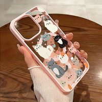 Case for Samsung Galaxy S26 S24 S23 S25 Ultra Plus FE A57 A56 A55 A54 A37 A36 A17 Cute Cat Love Heart for Magsafe Magnetic Cover