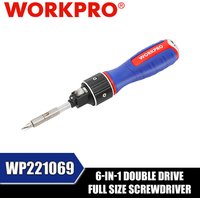 WORKPRO WP221069 6-In-1 Double Drive Full Size Screwdriver Power Tool Accessories