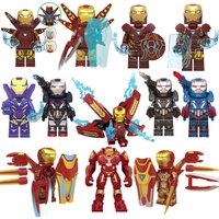 In Stock Building Blocks Iron Man Avengers Assembled Mini Figures Collectible Assembly Display Toys For Adult Hobby Collection