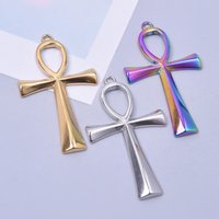 5Pcs Vintage Egyptian Ankh Life Symbol Cross Charm Ancient Egypt Cross Pendant For Jewelry Making DIY Handmade Necklace Craft