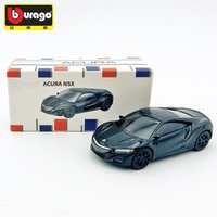 Bburago 1/64 Acura NSX Black Simulated Alloy Car Model Collectible Ornament Toy Gift for Boys Ideal for Car Model Enthusiasts