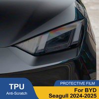 TPU PPF Smoke Black Car Headlight Protective Film for BYD Seagull 2024-2025 Pre Cut Anti-Scratch Vinyl Wrap Kit High-Gloss Film