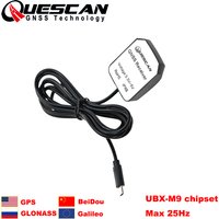 QUESCAN USB-C TypeC M9 Odbiornik GPS dla Androida i Windows GPS GLONASS Galileo BeiDou USB NEO-M9N GPS GNSS RTCM NMEA Protokół UBX