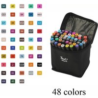 24/36/48 Colors Oil-based Double-ended Watercolor Pen Marker Pen Set Art Markers Refillable Dual Tips Sketching Drawing Manga