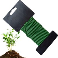 Green Garden Wire 10m Heavy Duty Weather Resistant Soft Plant Ties Indoor Flower Wire for Tomato Vine Orchids Vegetable Trellis