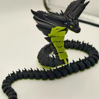 2026new 3D Printed Snake Model Full Body Movable Joints Cool Stereo Figurine Ornament Home Desktop Decoration