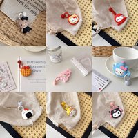 Hello Kitty Case For AirTag 2 Bluetooth GPS Trackers Cute 3D Cartoon Silicone Shockproof Protective Cover For AirTag Buckle