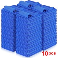 10Pcs Microfiber Car Cleaning Towels Super Absorbent Car Drying Cloth Household Car Care Detailing Hemming Towel Duster Rags