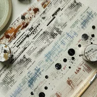 1 roll Diary Stationery Base PET Material Tape Brochure Adhesive 2m mottled collage Theme Material Sticker Tape 35mm*2m