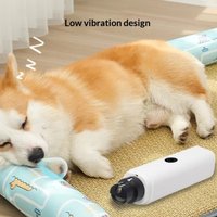 Fashion LED Light Electric Pet Nail Grinder Rechargeable Painless Claw Trimmer Pet Supplies Quiet Puppy Nail File Dog Cat