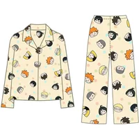 Haikyuu!! Anime Polyester Cotton Pajamas Nighty Nightgown Pajama Pants Nightclothes Shorts Cospaly Cartoon Gift Q Edition