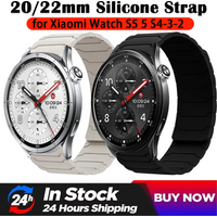 20mm 22mm Magnetic Silicone Strap for Xiaomi Watch S5 5 S4 S3 S2 Sports Breathable Wristband Bracelet OPPO Watch X3 X2 S Correa