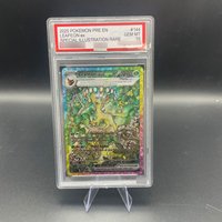 Diy 1Pcs Ptcg Special Illustration Rare LEAFEON Ex Collection Card 10Points Rating Card English Version Anime Game Card Gift