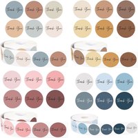 500pcs Round Thank You Stickers for Envelope Seal Labels Gift Packaging decor Birthday Party Scrapbooking Stationery Sticker