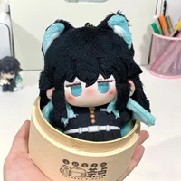 10cm Anime Demon Slayer Tokitou Muichiro Plushies Lovely Figure Doll Keychain Stuffed Toy Pendant Kawaii Cartoon Bag Decor Gifts