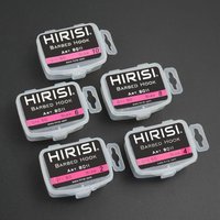 Hirisi 50pcs Boxed Hooks Barbed Multi-Type Hooks Carp Hooks Fishing Tackle