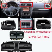 LINGJIE Black Front Panel Console Vents Dash Louver Air Conditioner Vent Outlet For VW Golf 6 MK6 5K0819728 5K0819703 5K0819704